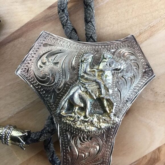 Vintage Cowboy Tie Clips & Tie Bundle Accs Rodeo Wstn Ctry Clips - Picture 2 of 13